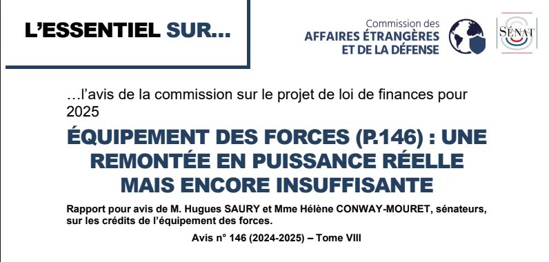 Avis du Sénat sur le projet de loi de finances pour 2025