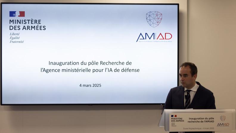 IA de défense : Sébastien Lecornu inaugure le pôle recherche de l’Amiad